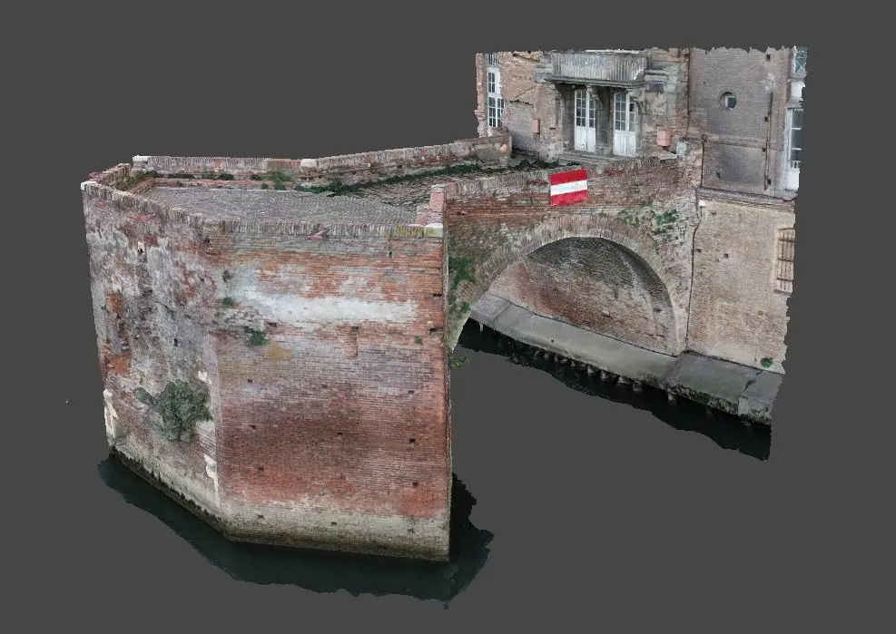 ModŠle 3D - Pont-Vieux de Toulouse