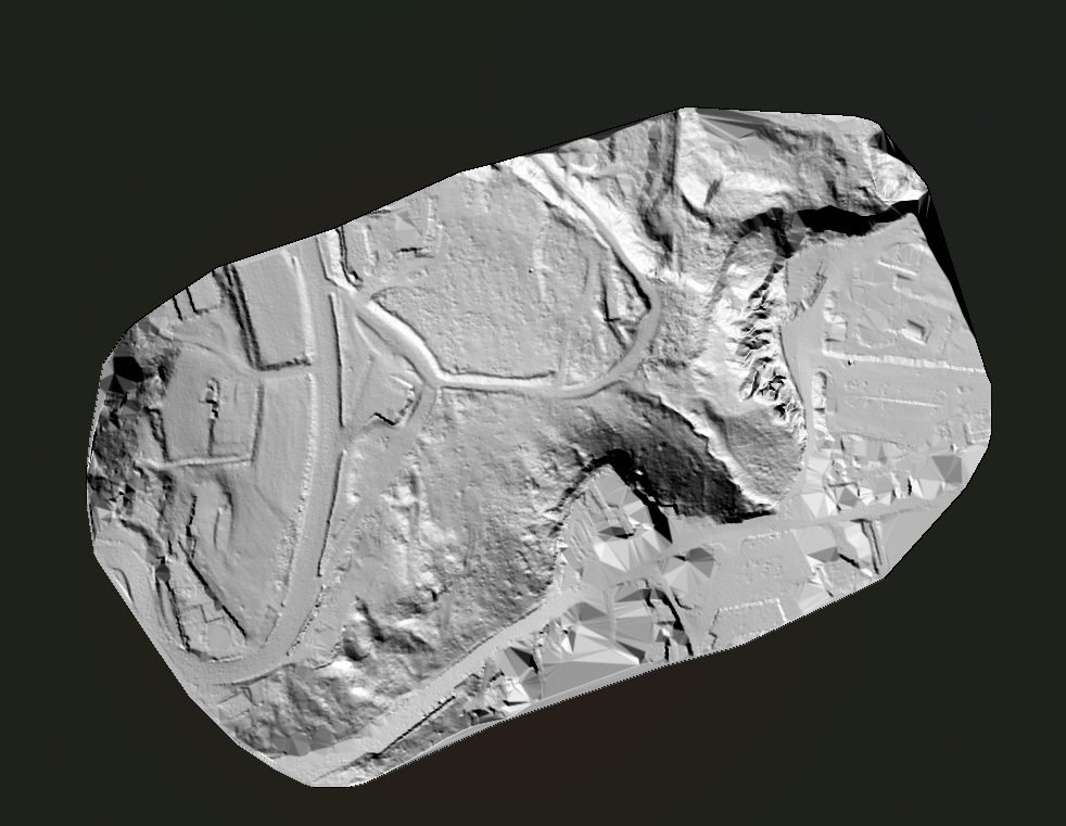 Surface TIN issue d un relevé LiDAR