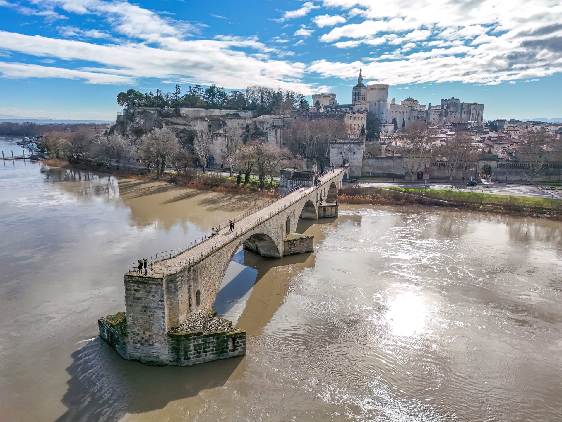 Vue panoramique aérienne d'un site