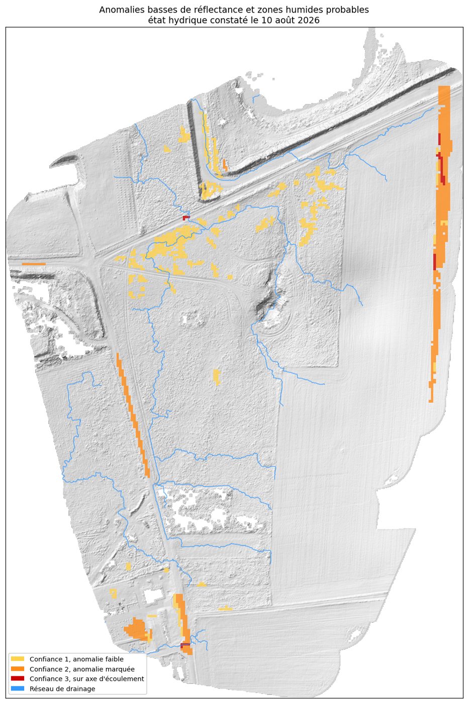 Relevé LiDAR et analyses hydrologiques d'une parcelle agricole
